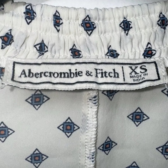 Abercrombie & Fitch White Dress Shirt Womens XS Flowy Beach Boho Design - Picture 4 of 6